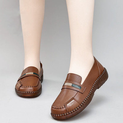 2025 Nuevos zapatos casuales de suela suave de cuero