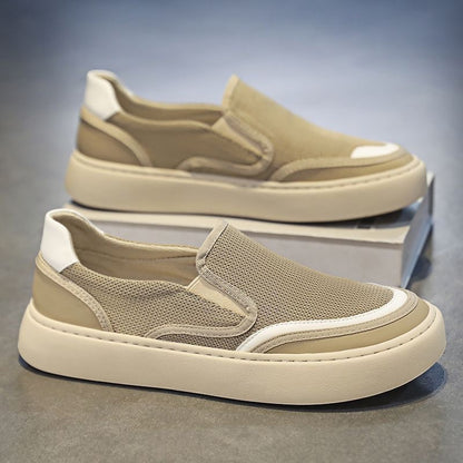 Zapatos masculinos en verano con marea de lona transpirable y zapatos casuales perezosos