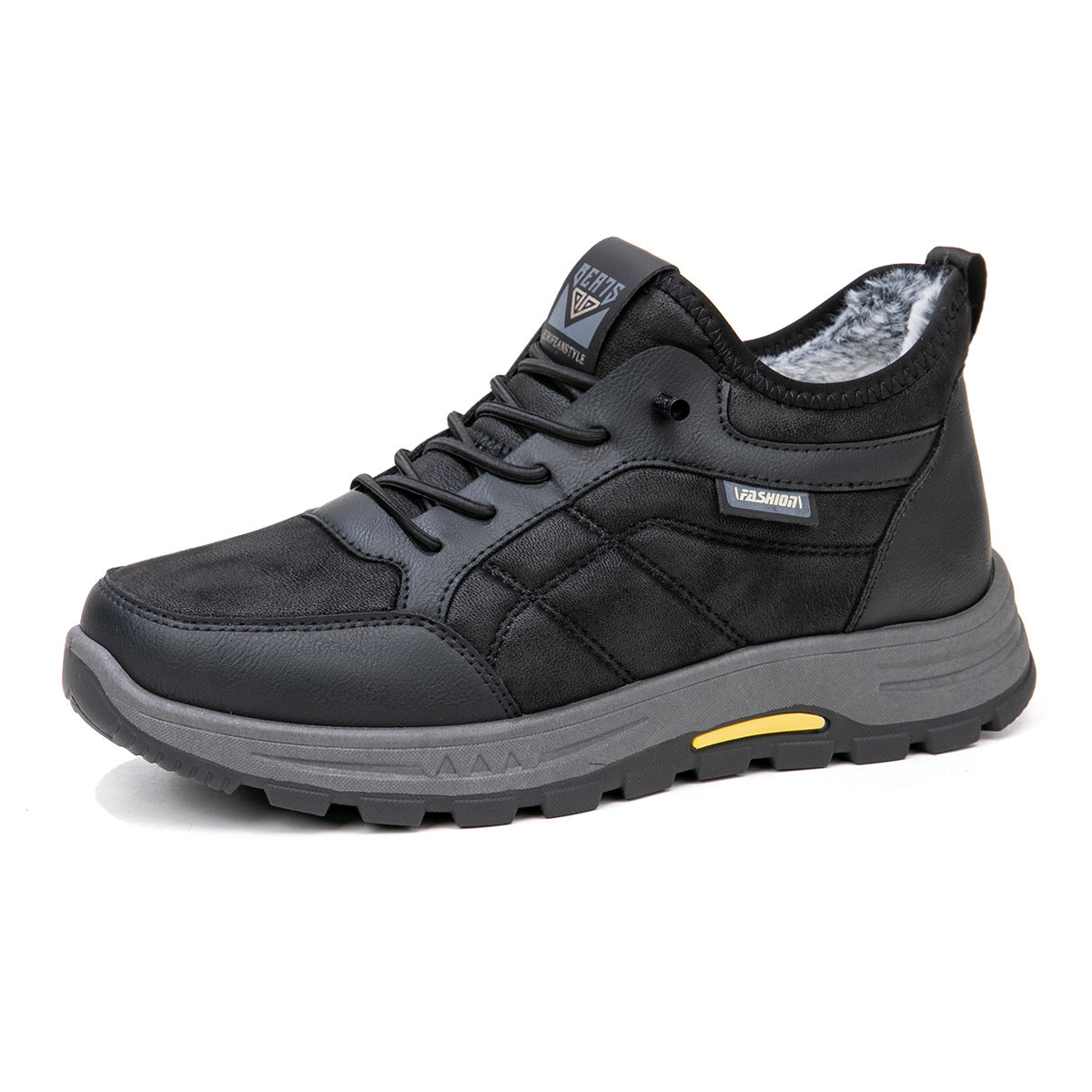 Zapatos antideslizantes de hombre de alta gama- forrados con pelo de conejo