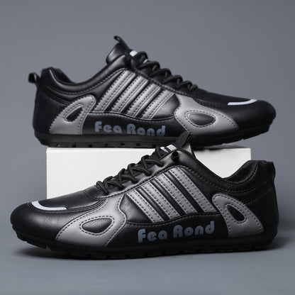 Nuevo modelo de zapatos de tacón medio para primavera y otoño, zapatos de cuero cómodos y ligeros para amantes de la comodidad, transpirables, zapatos Agam para hombres