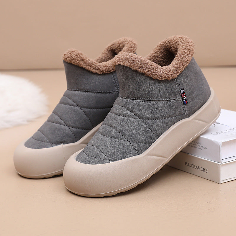 Botas acolchadas antideslizantes sin cordones
