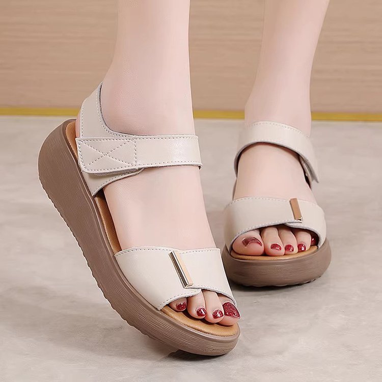 Sandalias de plataforma con velcro
