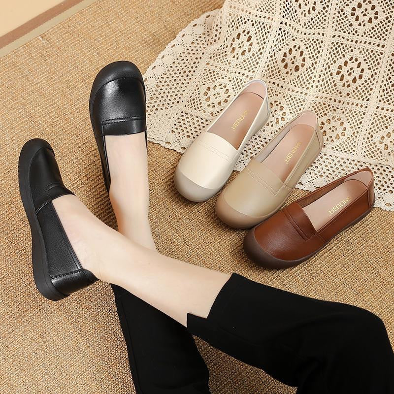 Zapatos de piel antideslizantes con suela blanda26706