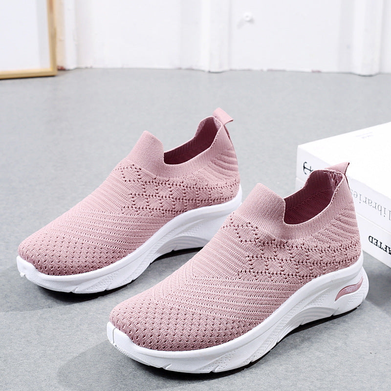 2025 Zapatos de madre de malla con suela blanda