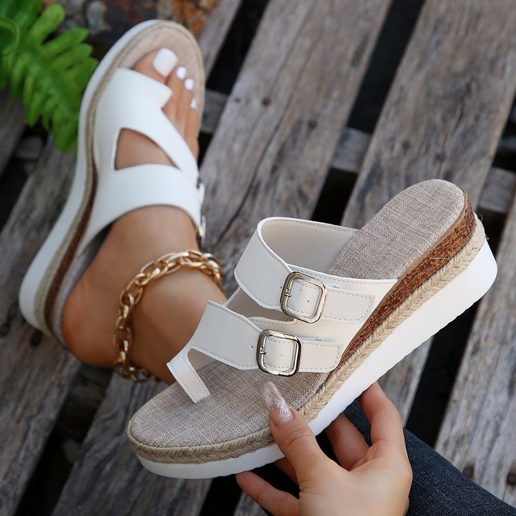 Sandalias cuña boca de pescado