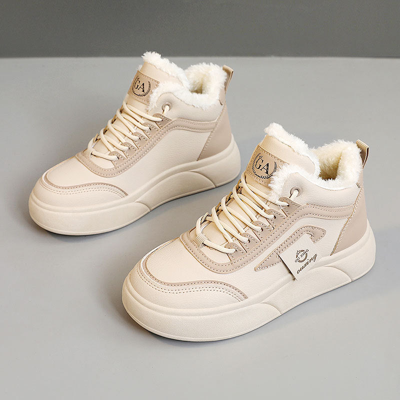 Zapatos casuales de terciopelo de suela gruesa de invierno