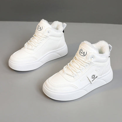 Zapatos casuales de terciopelo de suela gruesa de invierno