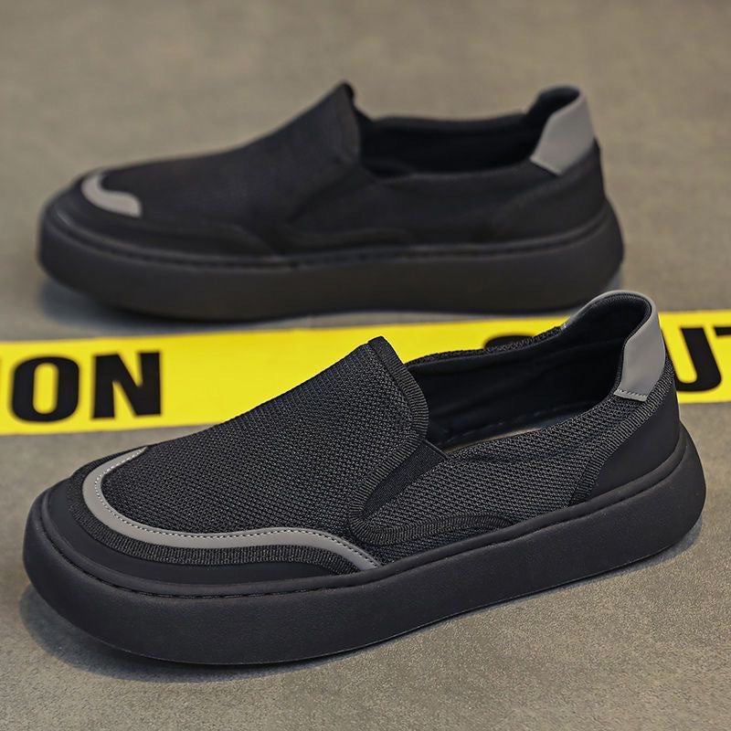 Zapatos masculinos en verano con marea de lona transpirable y zapatos casuales perezosos