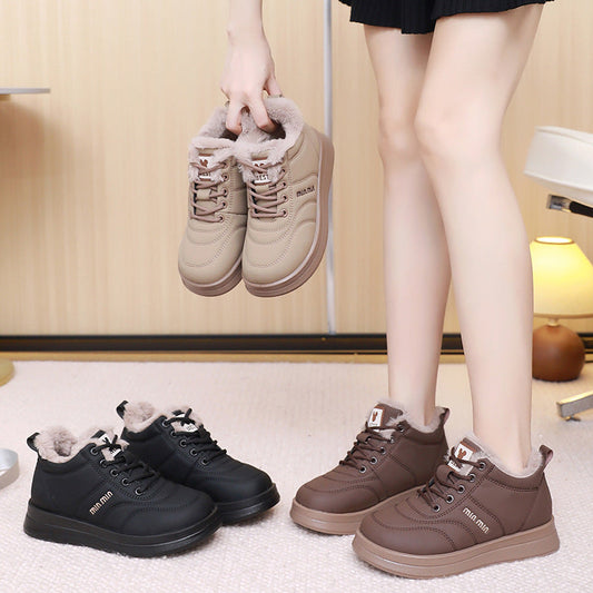 Botas altas de algodón con forro polar antideslizante