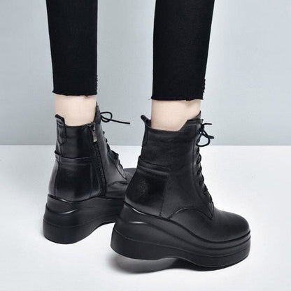 Botas Martin con plataforma y tacón de cuña