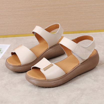 Sandalias de plataforma con velcro