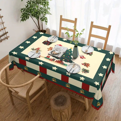 Mantel festivo de ambiente navideño