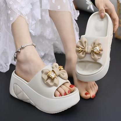 Zapatillas de plataforma con lazo