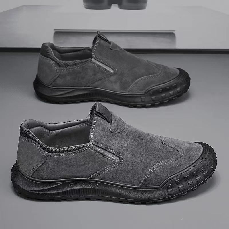 Zapatos de seguro laboral zapatos masculinos 2024 botas de cuero impermeables de parte baja explosivas en verano