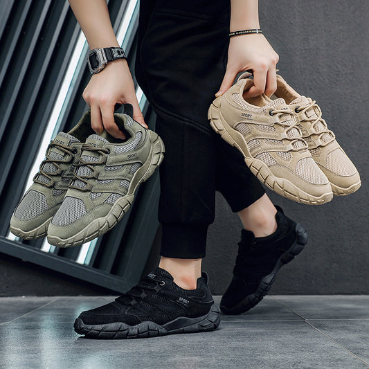 Nuevos zapatos masculinos de primavera y verano con zapatos blancos transpirables y casuales