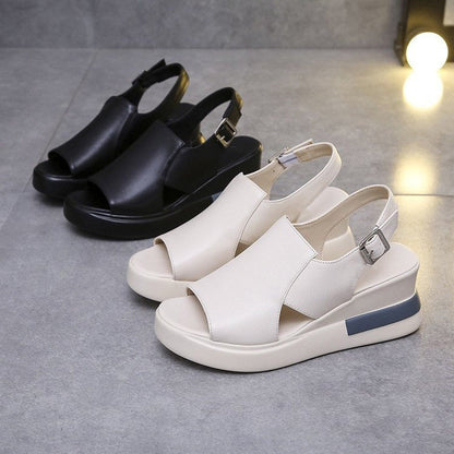 Sandalias tacón una hebilla talla grande