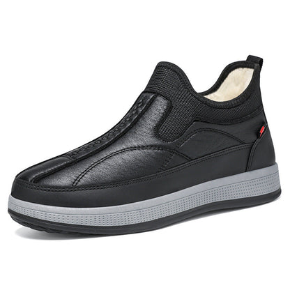 Zapatos de cuero masculinos con terciopelo (etiqueta roja)