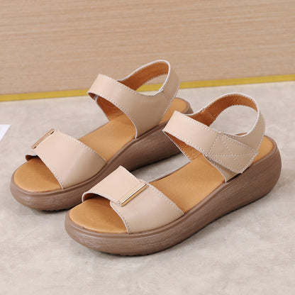 Sandalias de plataforma con velcro