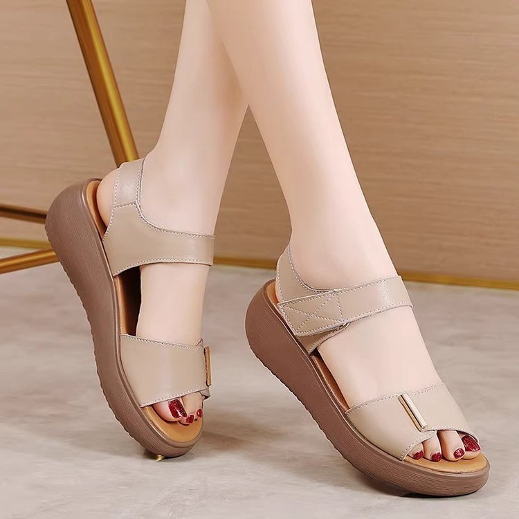 Sandalias de plataforma con velcro