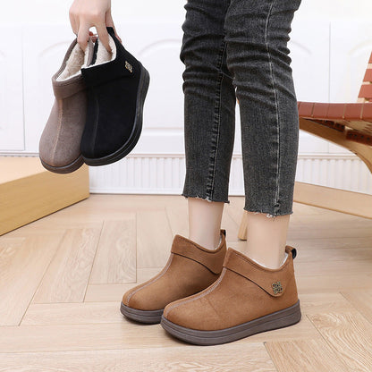 Botines bajos retro con forro polar