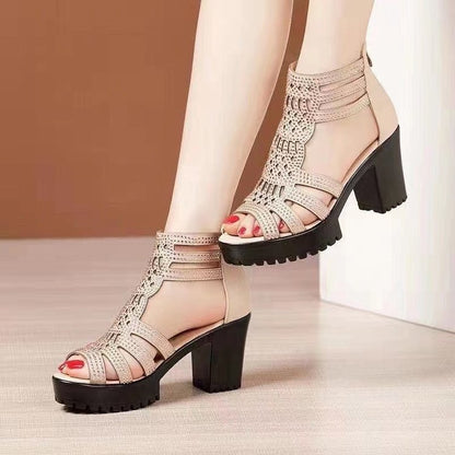 (diamante roto) tacones altos femeninos