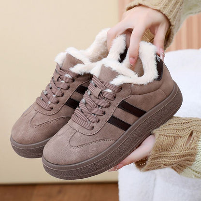 Zapatos de plataforma con cordones para invierno