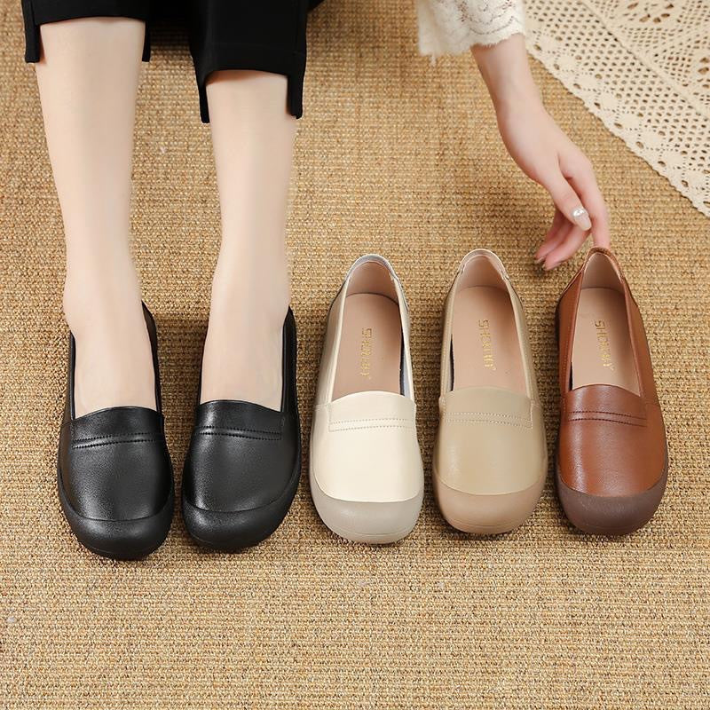 Zapatos de piel antideslizantes con suela blanda26706