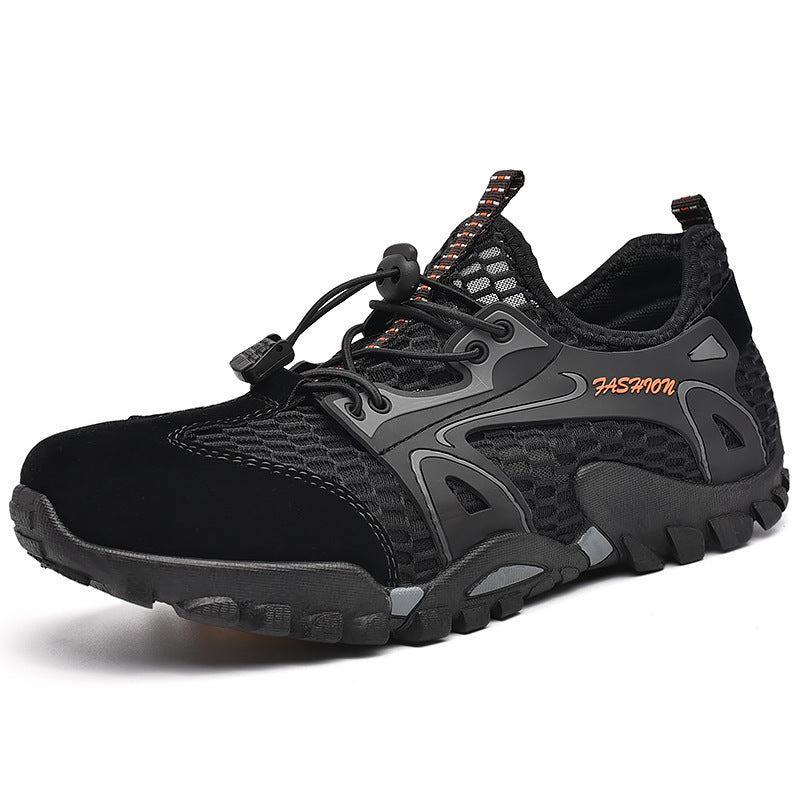 Zapatos masculinos de comercio exterior 2025 nuevos zapatos de vadeo con superficie de red en verano, zapatos de montañismo transpirables y casuales, zapatos de vadeo al aire libre y zapatos de rastreo de ríos