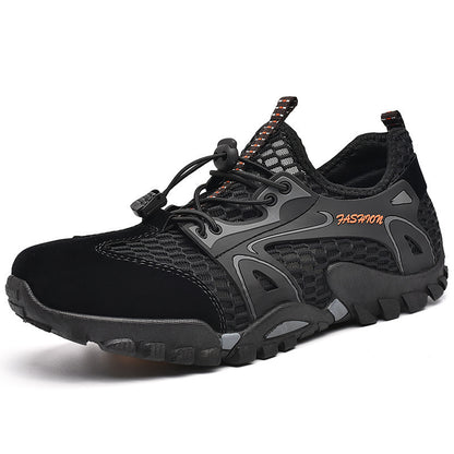 Zapatos masculinos de comercio exterior 2025 nuevos zapatos de vadeo con superficie de red en verano, zapatos de montañismo transpirables y casuales, zapatos de vadeo al aire libre y zapatos de rastreo de ríos