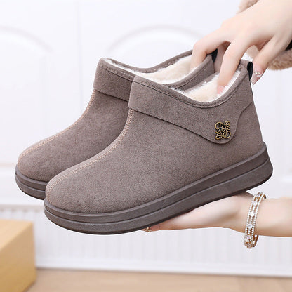 Botines bajos retro con forro polar