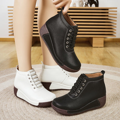Zapatos de cuero femenino de alta gama 2025