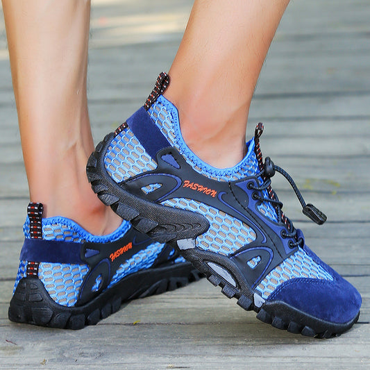Zapatos masculinos de comercio exterior 2025 nuevos zapatos de vadeo con superficie de red en verano, zapatos de montañismo transpirables y casuales, zapatos de vadeo al aire libre y zapatos de rastreo de ríos