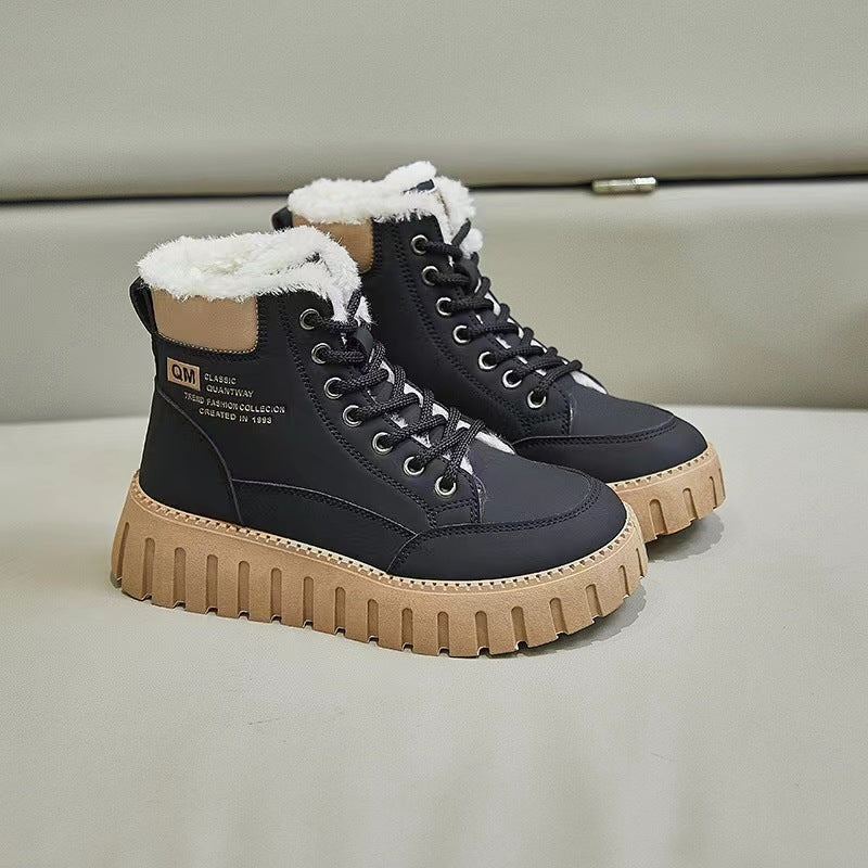 Botas de cuero para mujeres (qm)