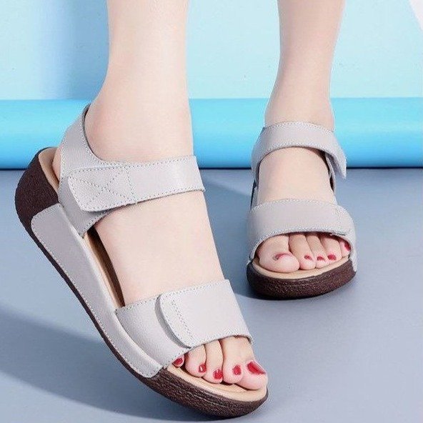 Sandalias de plataforma con velcro