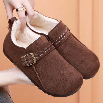 Zapatos retro de algodón cálido