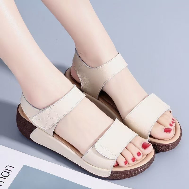 Sandalias de plataforma con velcro