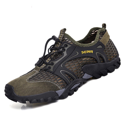 Zapatos masculinos de comercio exterior 2025 nuevos zapatos de vadeo con superficie de red en verano, zapatos de montañismo transpirables y casuales, zapatos de vadeo al aire libre y zapatos de rastreo de ríos