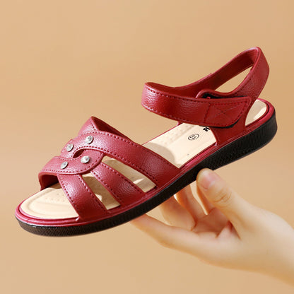 Sandalias Mom con velcro y diamantes