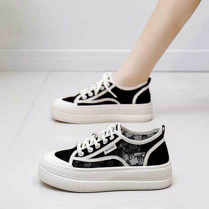 2025 nuevos zapatos blancos transpirables rojos de Internet de verano