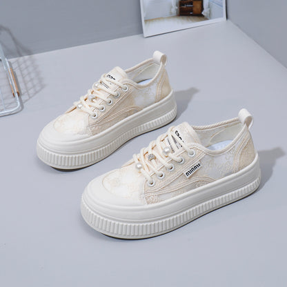 2025 nuevos zapatos blancos transpirables rojos de Internet de verano