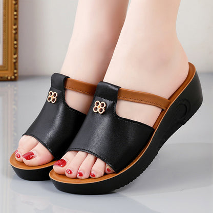 Sandalias cuña hueca