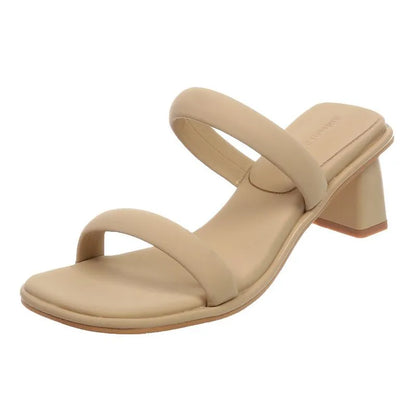 Chanclas de verano de tacón medio para mujer