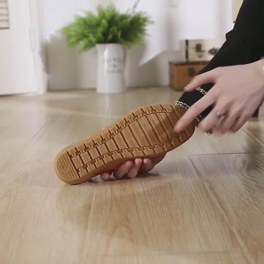 Mocasines de cuña baja para mujer