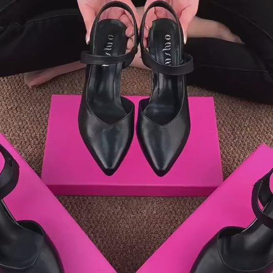 SANDALIAS DE TACÓN MEDIO CON TIRAS