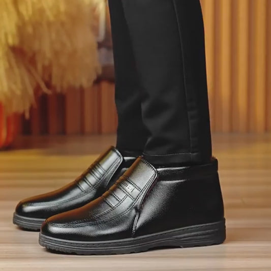 Botas de cuero cálidas para hombre (cuero genuino)
