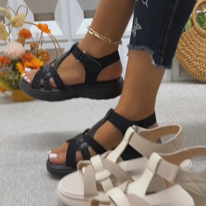 Sandalias cómodas con puntera abierta y suela blanda