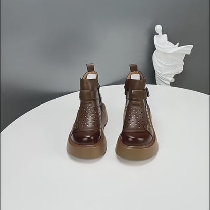 Sandalias huecas de suela gruesa nuevas 2025
